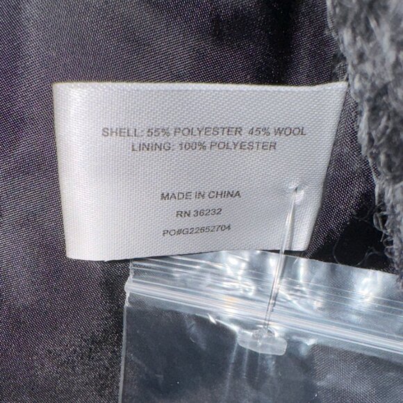 NWT Women's Gallery New York Wool Blend Coat Sz. M Charcoal Gray - Picture 10 of 10